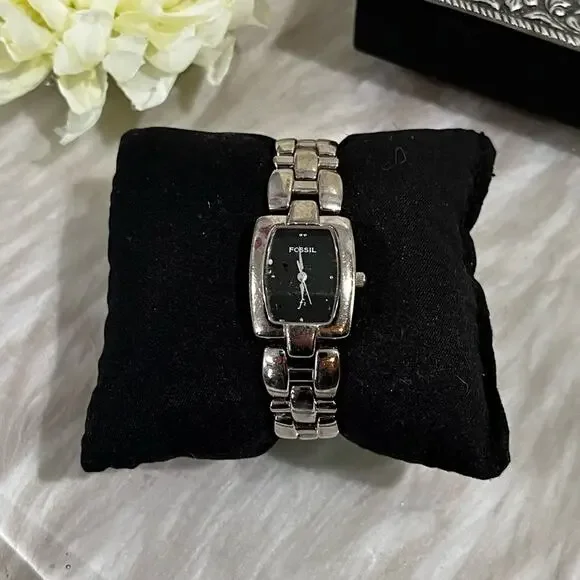 Fossil F2 ES8823 Stainless Steel Analog Quartz Silver Link Bracelet Wrist Watch - Picture 7 of 15